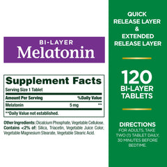 BiLyr Melatn 5mg box back US