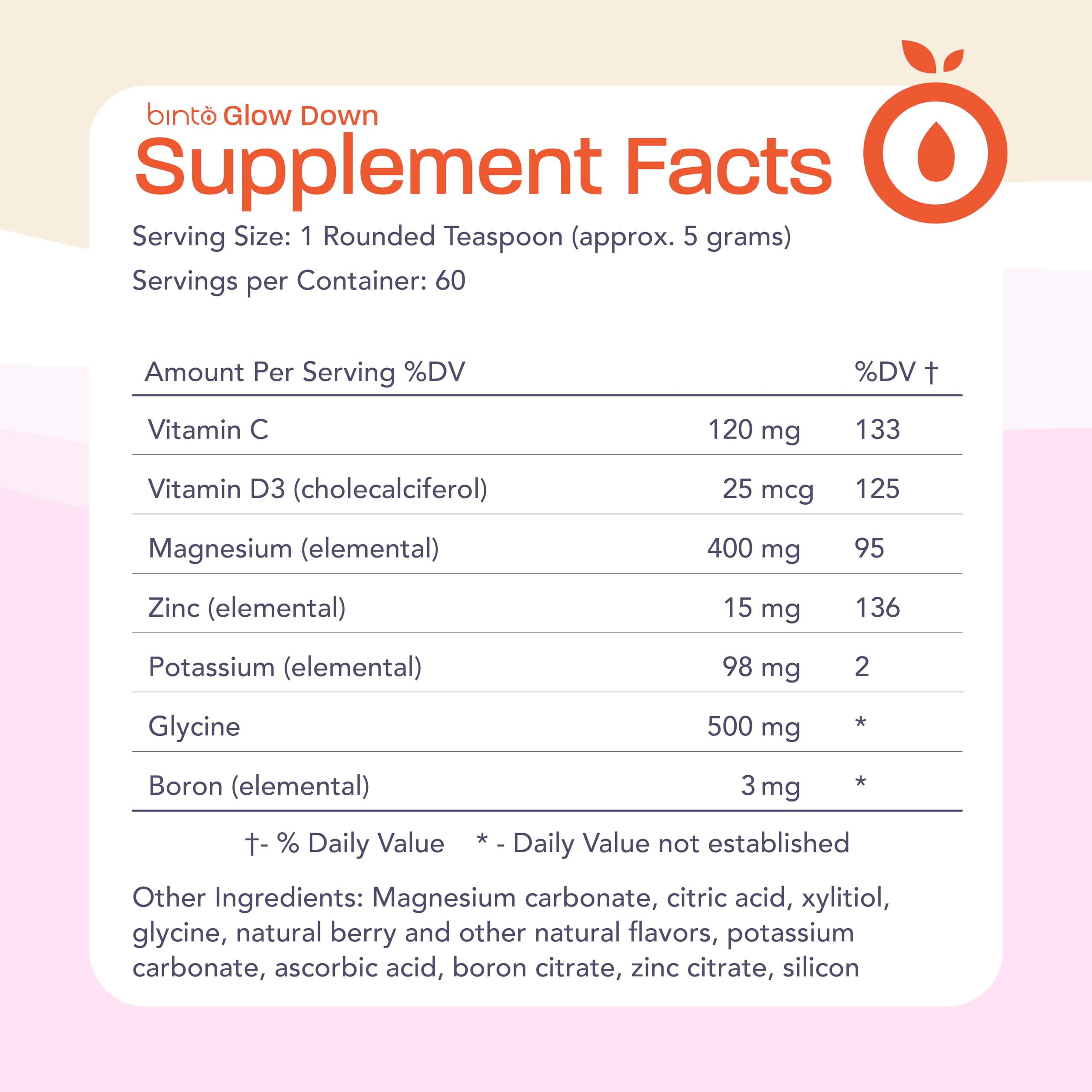 Berry vanilla powder being scooped into a glass