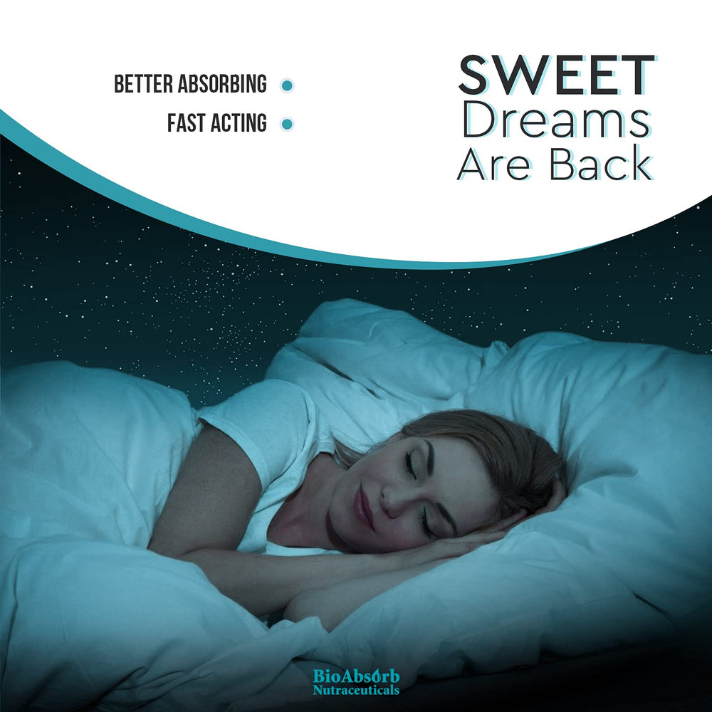 Berry-flavored liposomal melatonin liquid in a 1 mL dropper