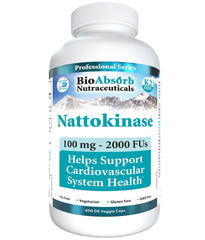 Front view of Bio Absorb Nattokinase bottle