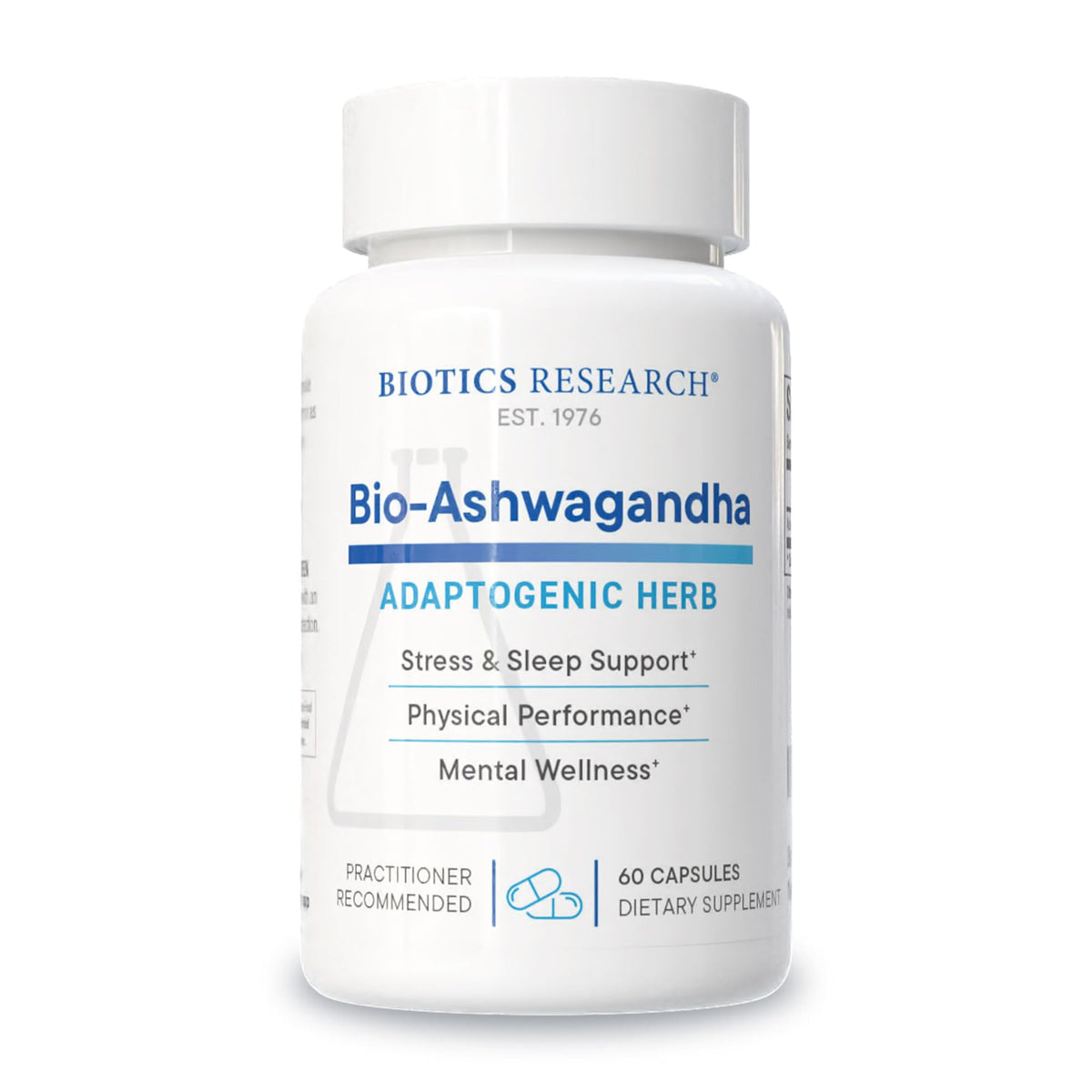 Biotics Bio Ashwagandha 300mg bottle front view