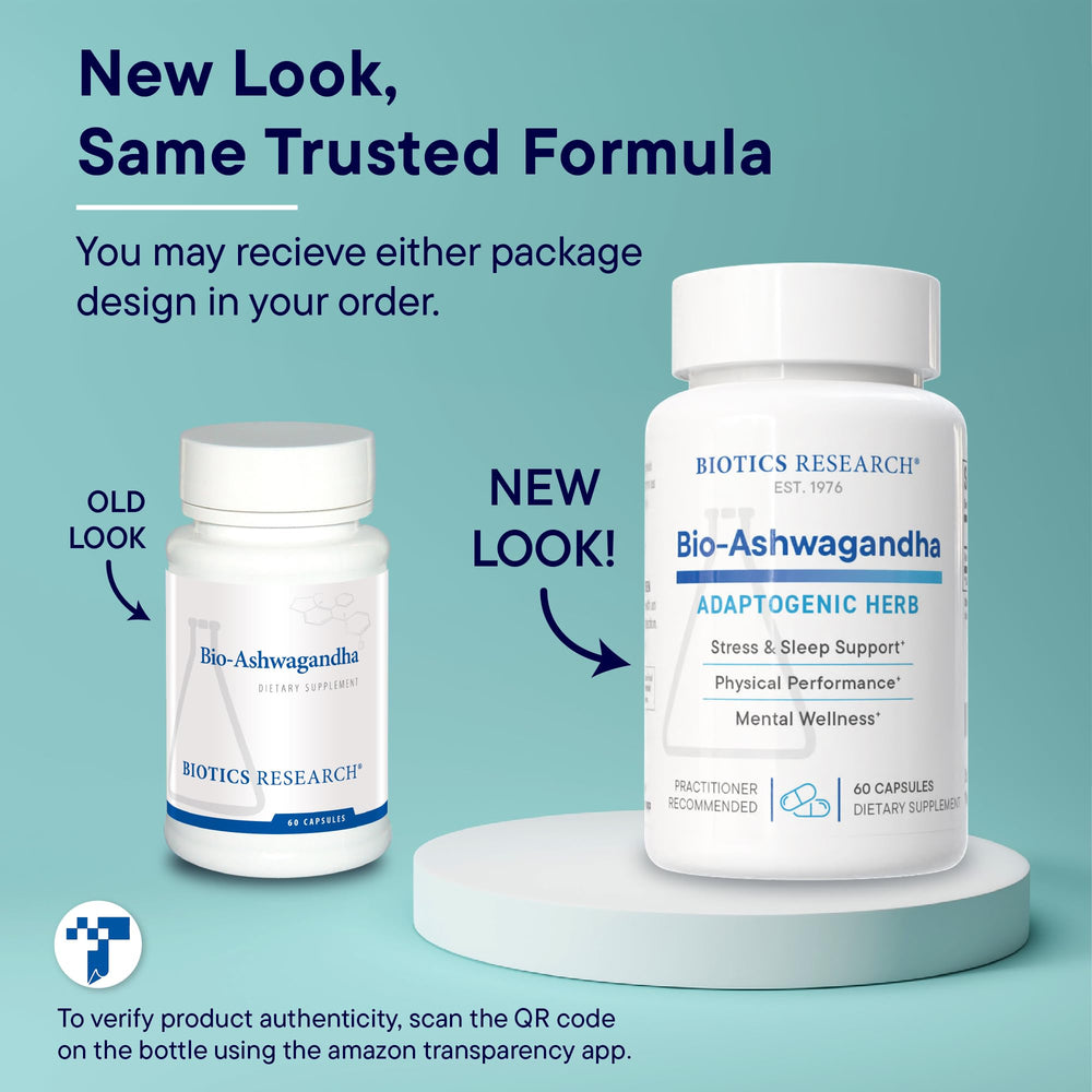 Bottle with 60 capsules of Ashwagandha 300mg