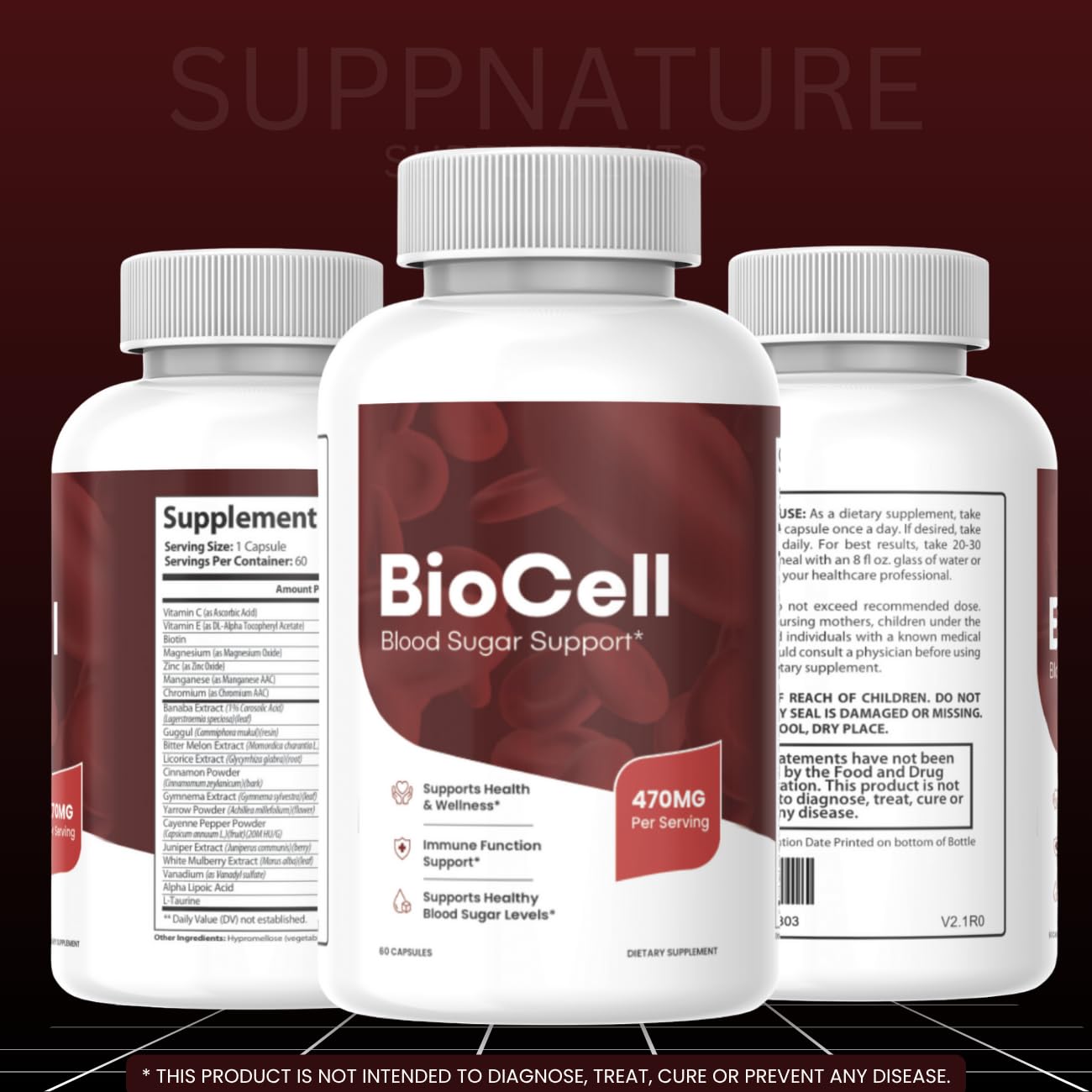 High-quality BioCell Capsules bottle on white backdrop