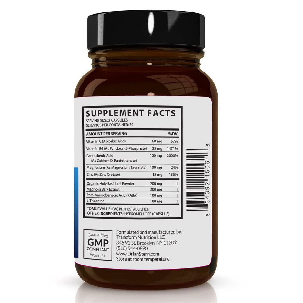 Pantothenic acid (Vitamin B5) supplement capsules