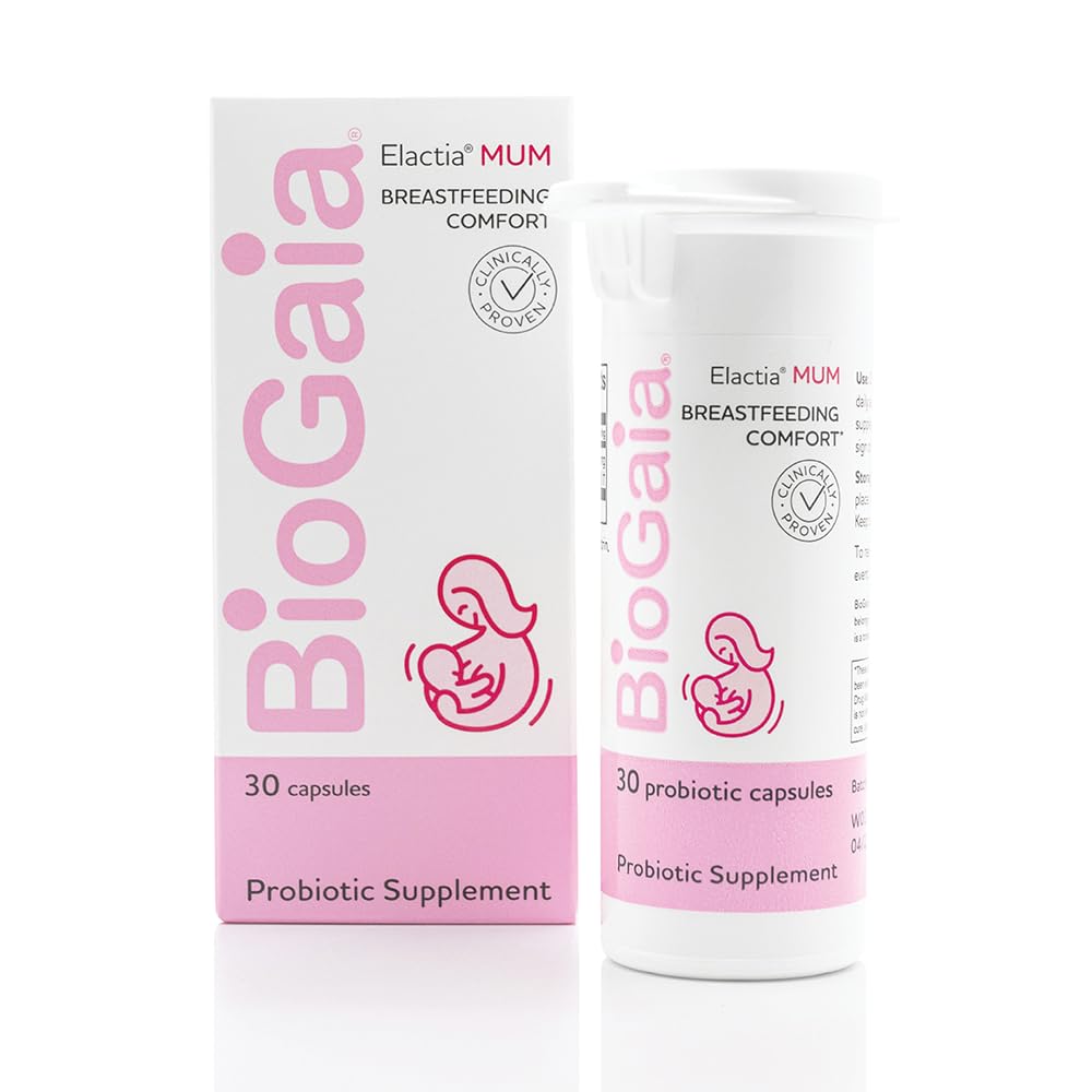 BioGaia Elactia breastfeeding probiotic bottle and box
