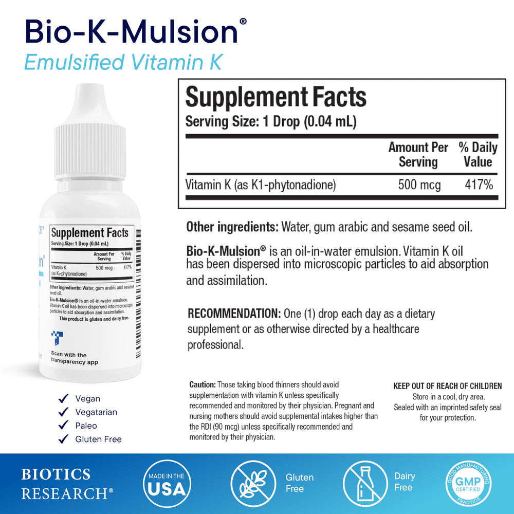 Dropper applying Biotics Bio K Mulsion Drops