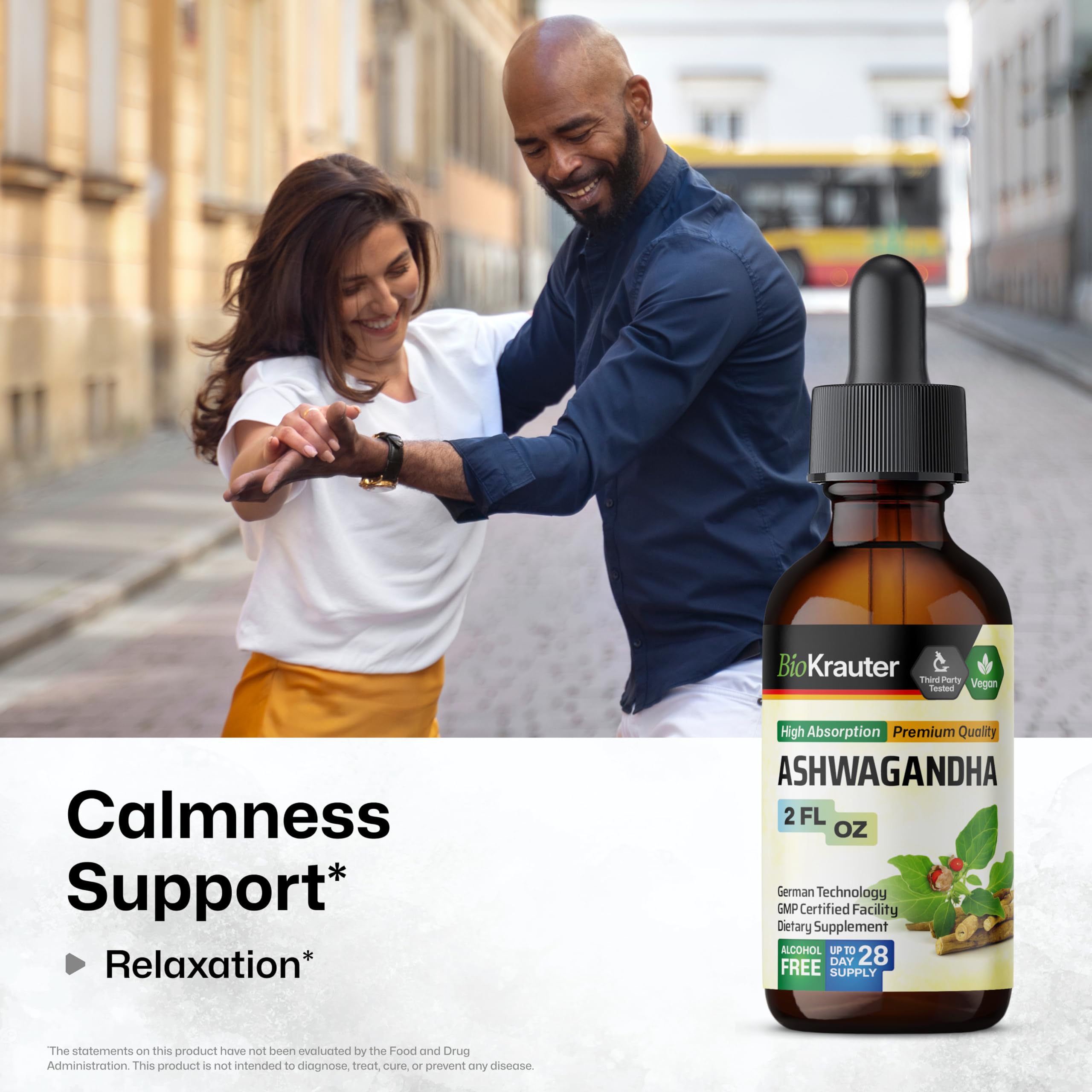 Ashwagandha Drops bottle label - Bio Krauter