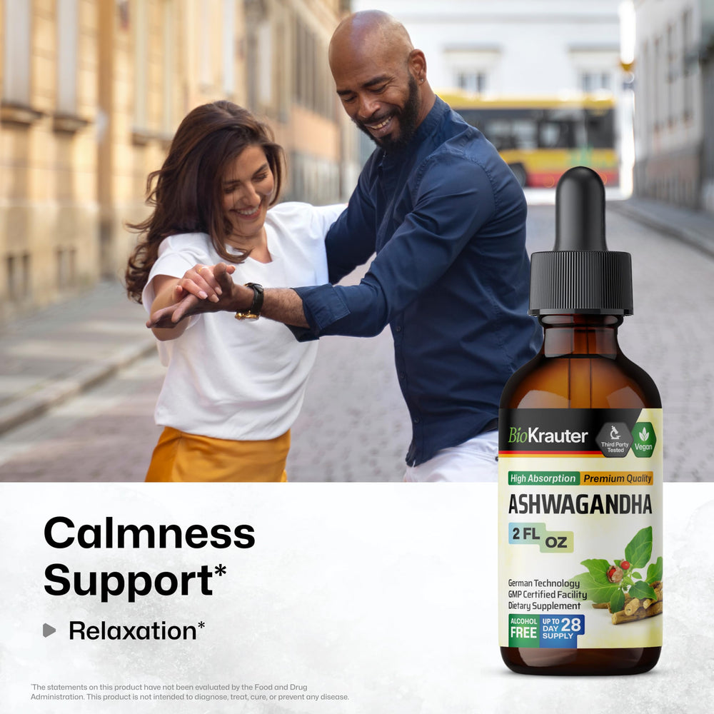 Ashwagandha Drops bottle label - Bio Krauter