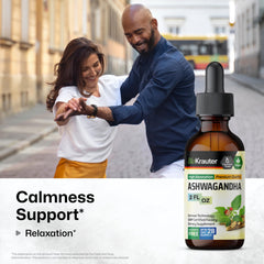 Ashwagandha Drops bottle label - Bio Krauter