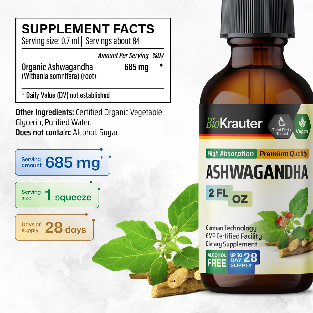 Ingredients of Bio Krauter Ashwagandha Drops