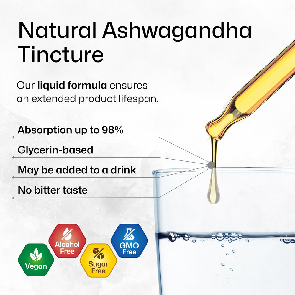Vegan, alcohol-free Ashwagandha drops formula