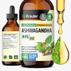 BIO KRAUTER Ashwagandha Liquid Drops bottle and label