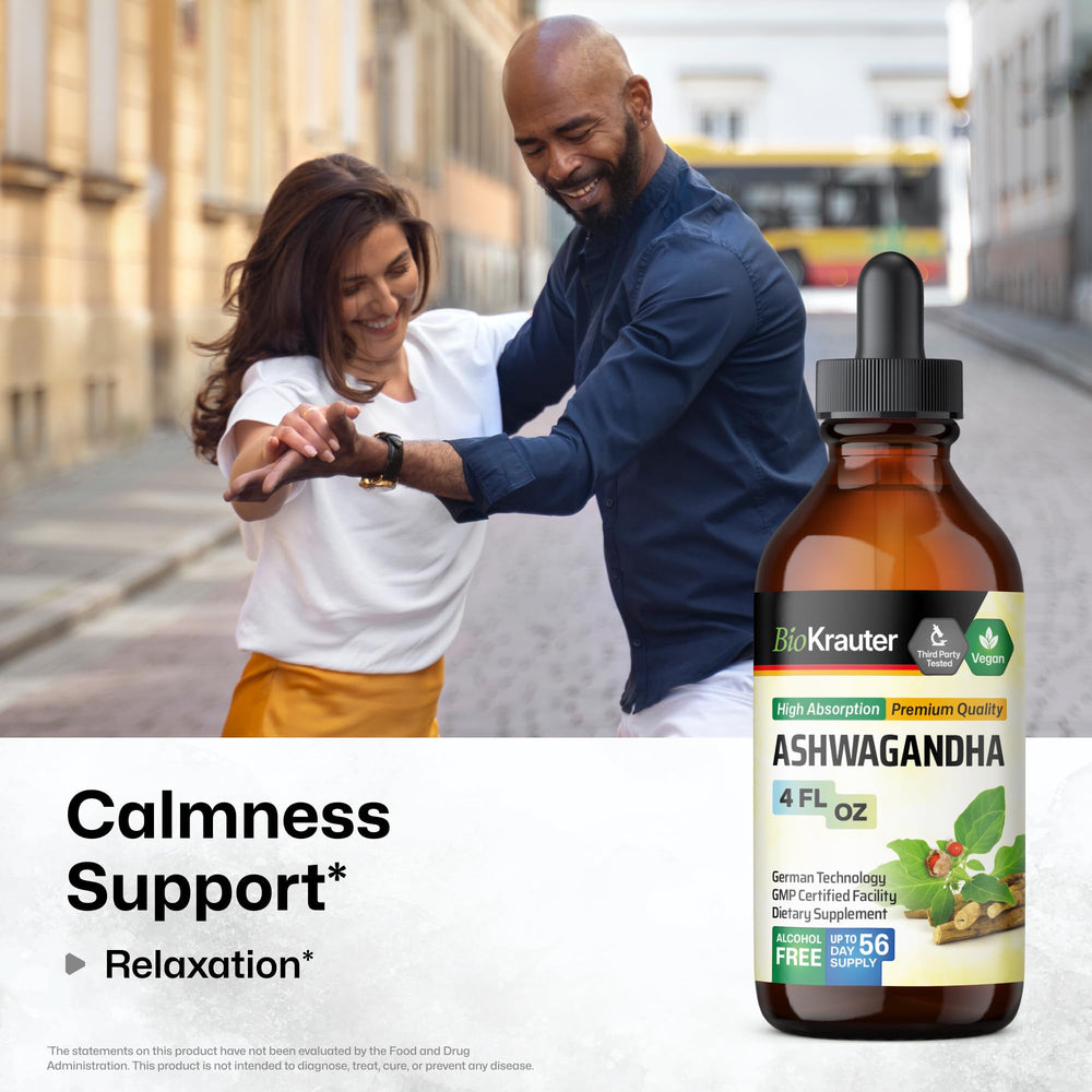 Dropper dispensing Ashwagandha liquid