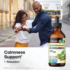 Dropper dispensing Ashwagandha liquid