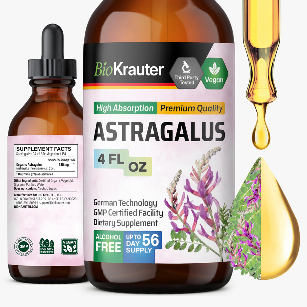 BIO KRAUTER Astragalus Tincture bottle label