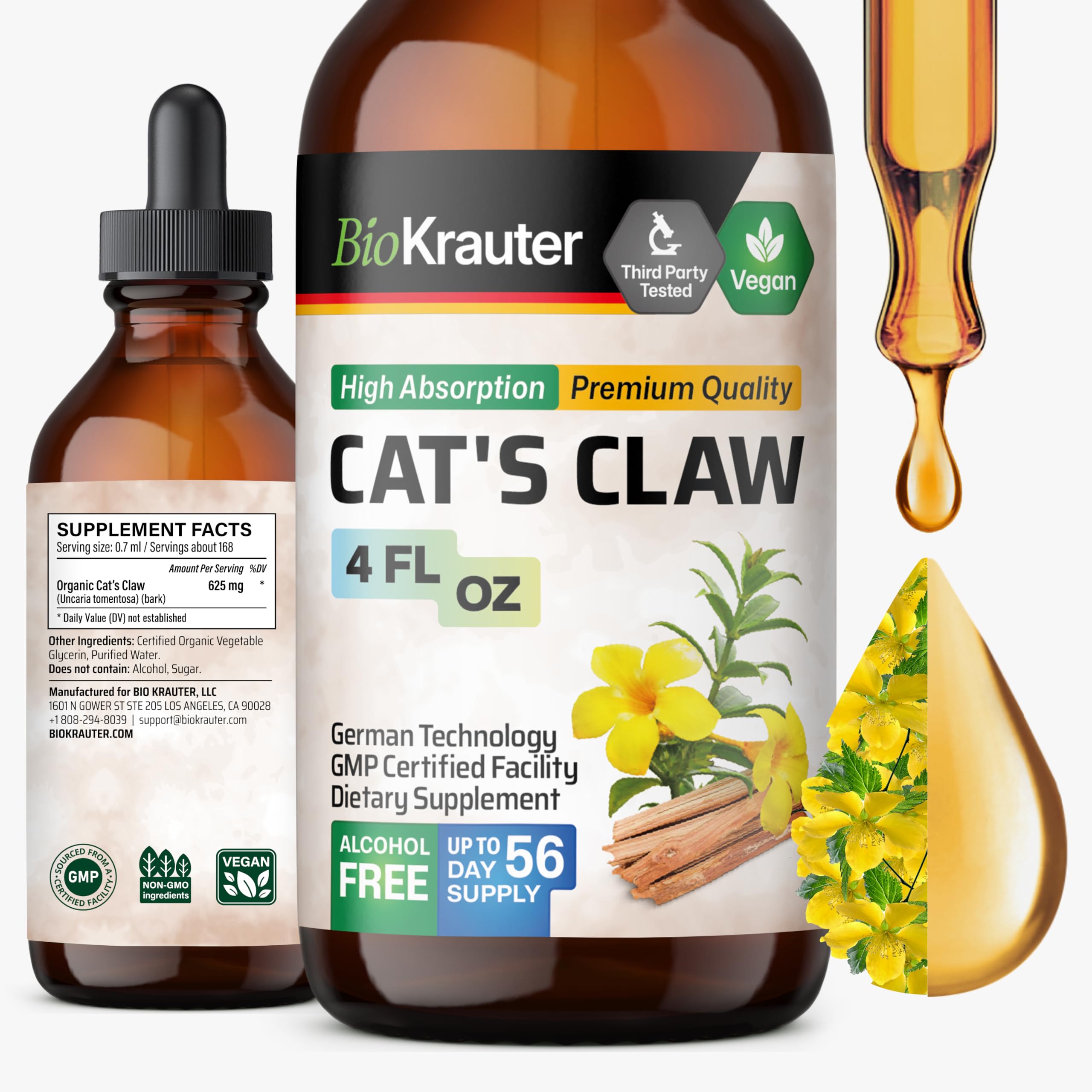 BIO KRAUTER Cats Claw Tincture bottle - hero image