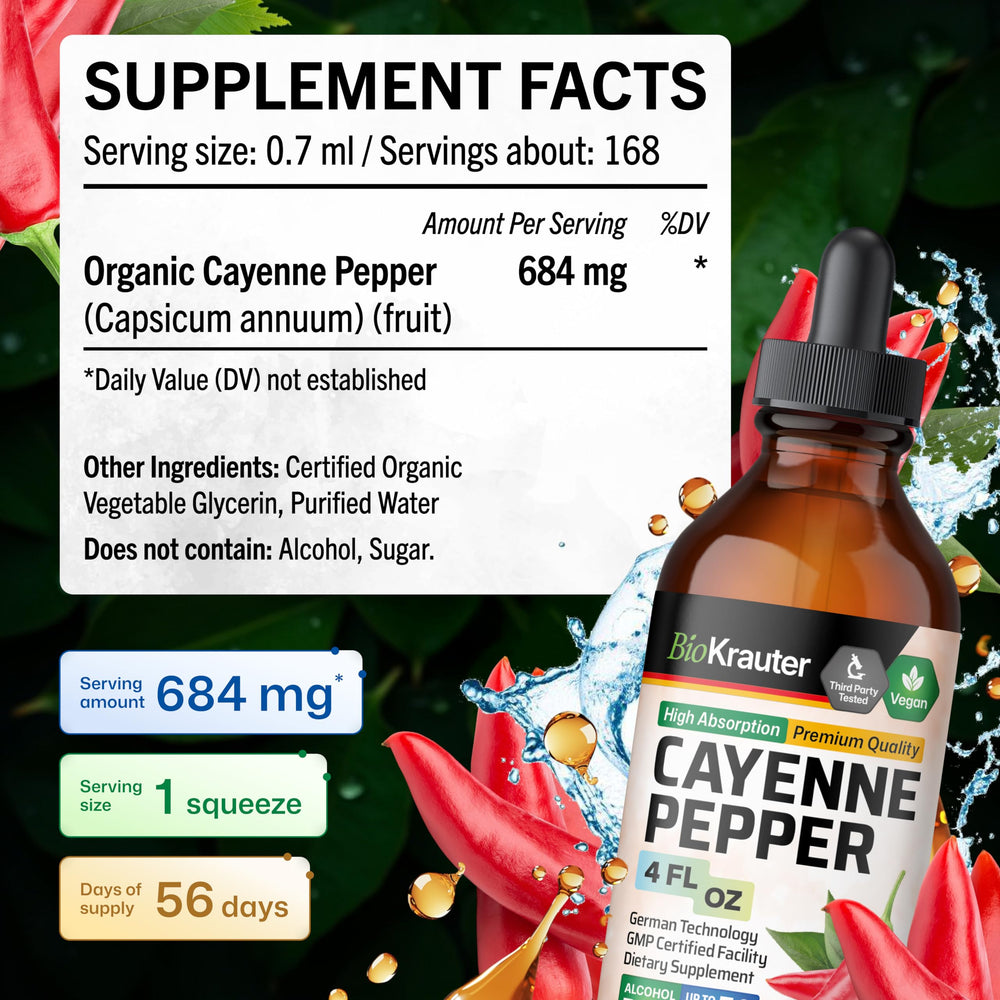 Cayenne drops shown aiding digestion