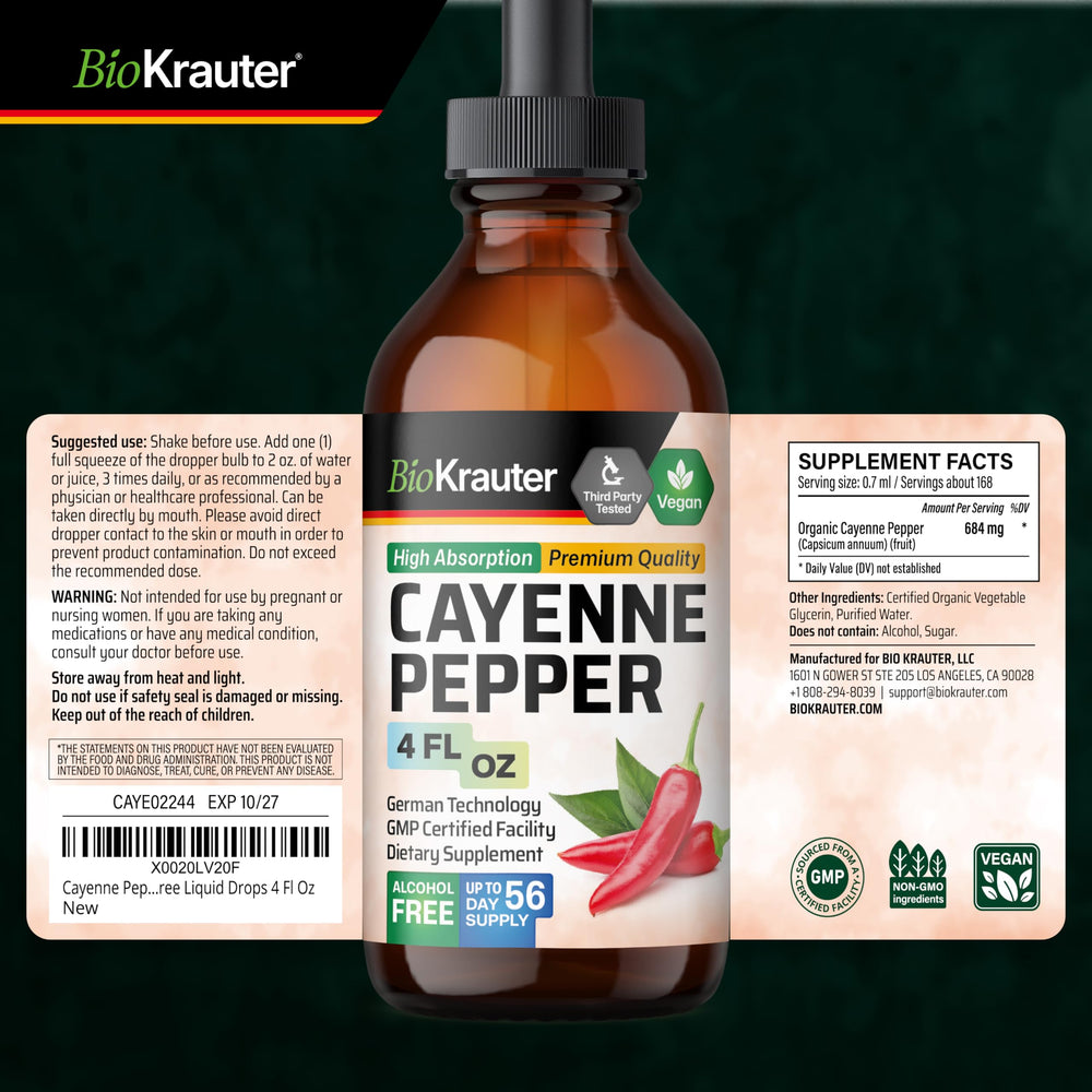 Usage of BIO KRAUTER Cayenne Pepper Drops