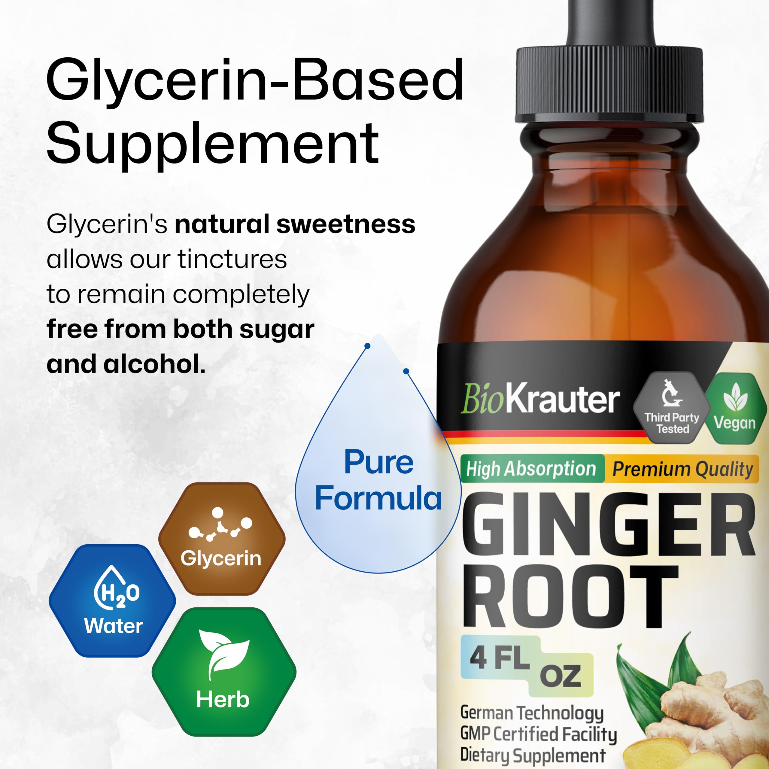 Shake well before use instruction graphic for BIO KRAUTER ginger drops
