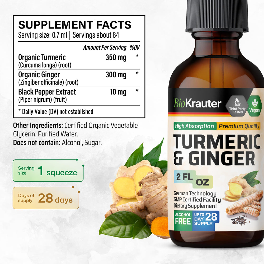 Ingredients: turmeric, ginger, black pepper