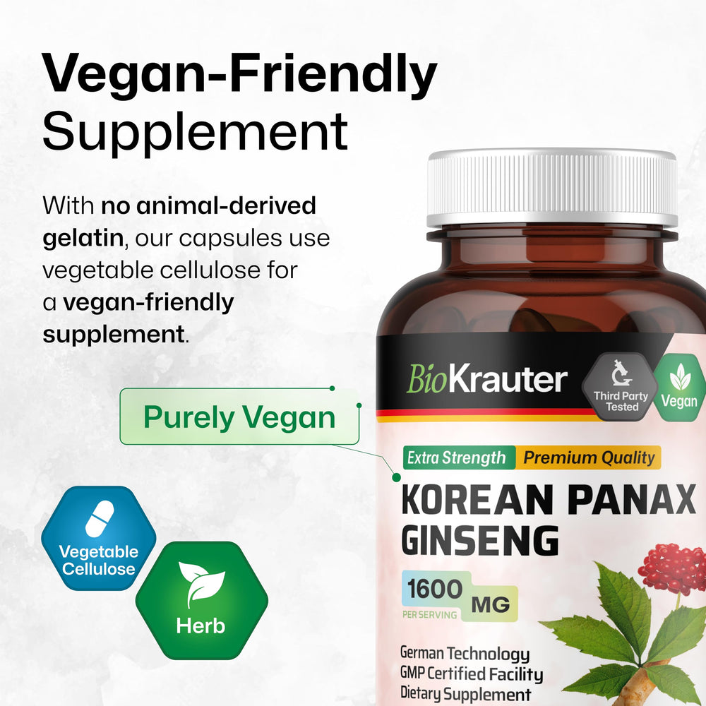 Vegan ingredients and vegetable cellulose capsule