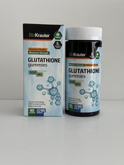 Blueberry-flavored L-Glutathione gummy close-up
