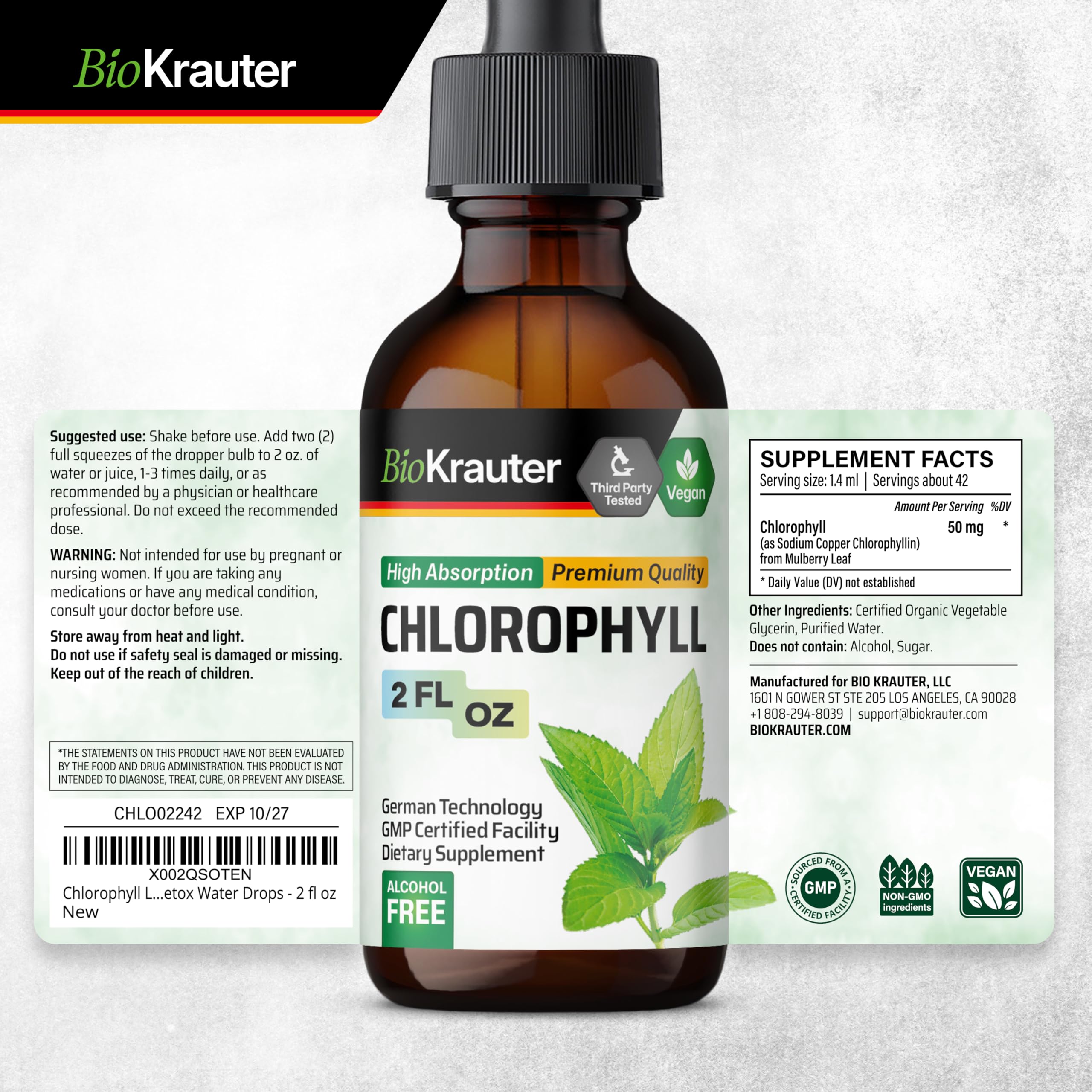 2 oz bottle on a natural background