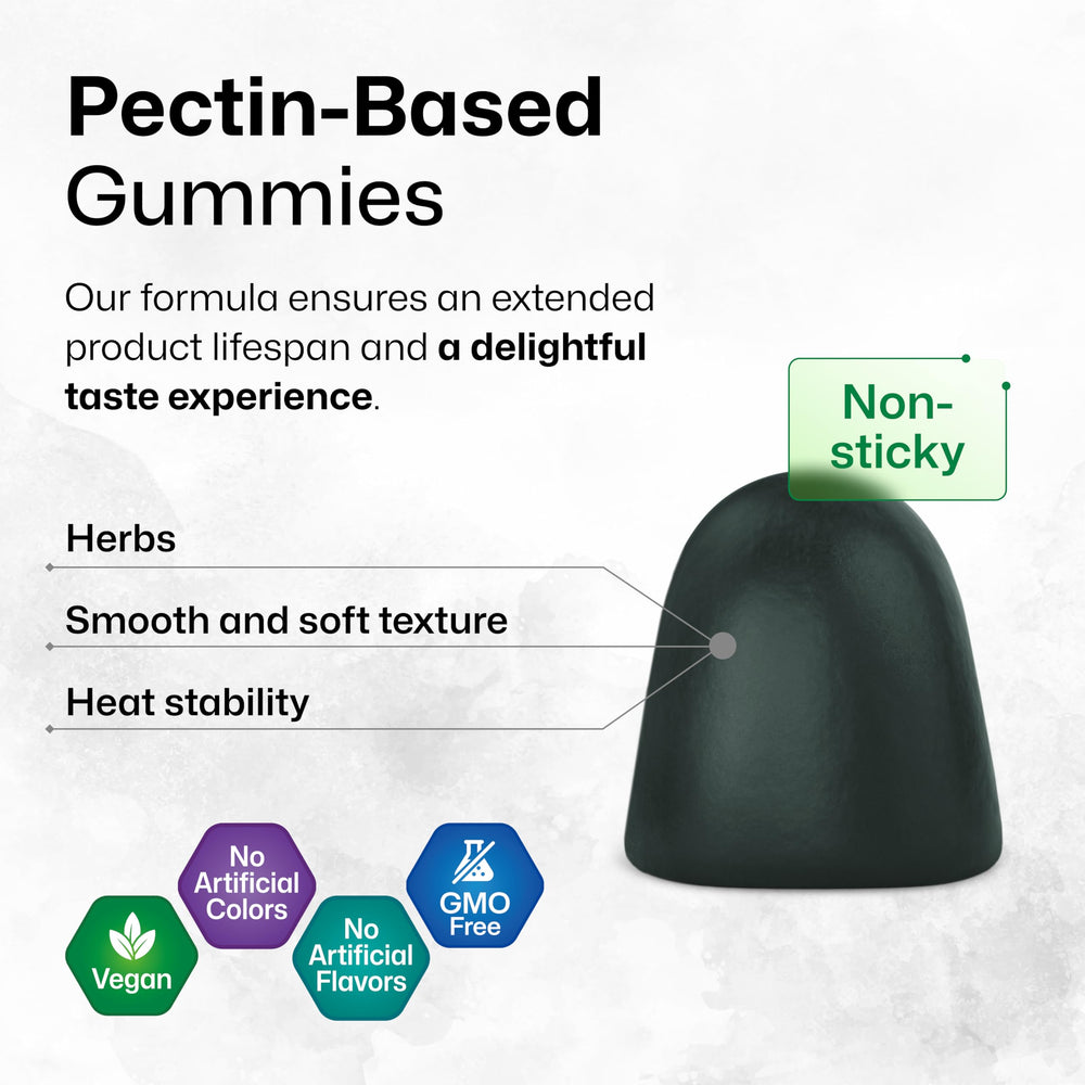 BIO KRAUTER Lung Detox Gummies blueberry flavor close-up