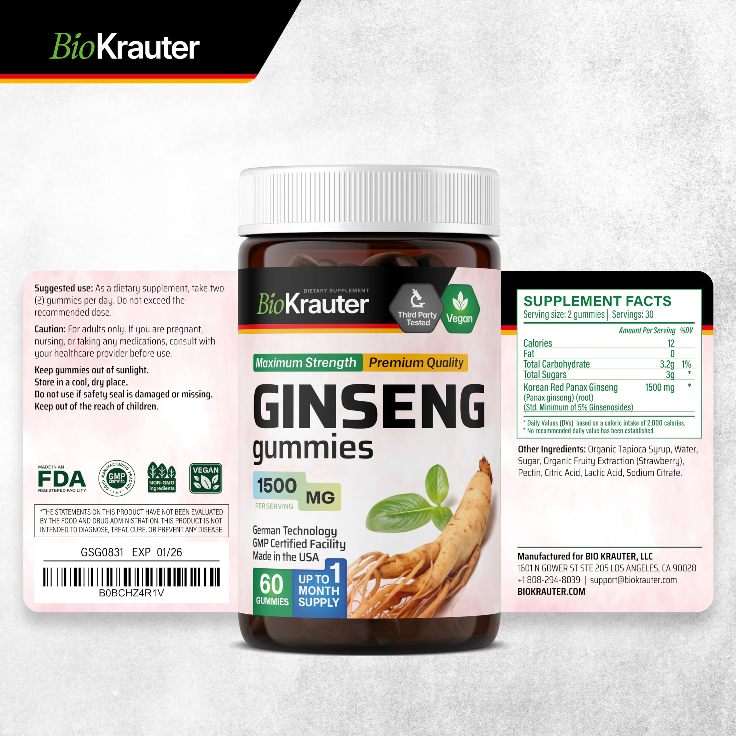 Immunity support labeling on bottle