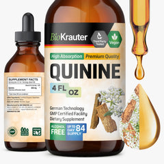 BIO KRAUTER Quinine tincture bottle for leg cramps with dropper