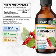 Ingredients label for BIO KRAUTER Schisandra Berry Drops