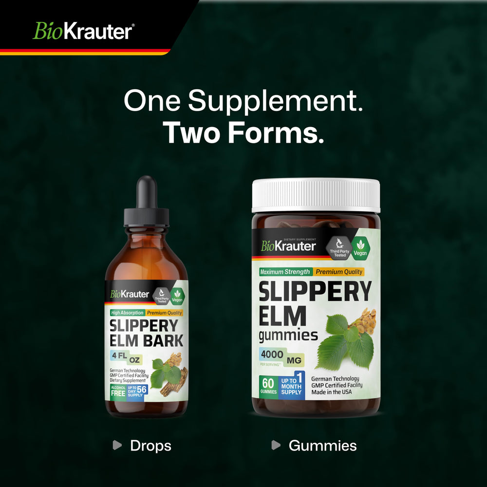 Packaging and branding for BIO KRAUTER Slippery Elm Bark Tincture