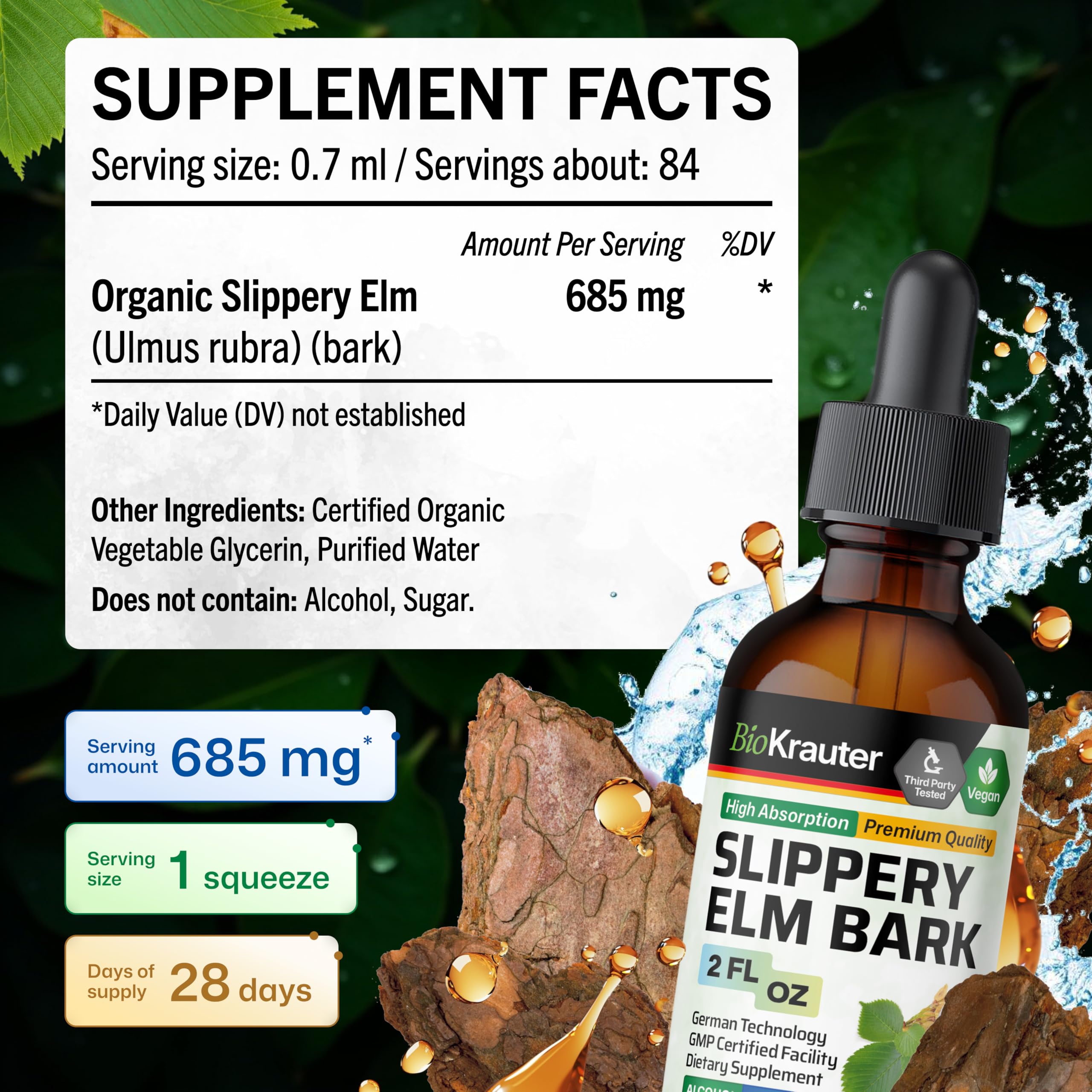 Alcohol-free and sugar-free tincture packaging