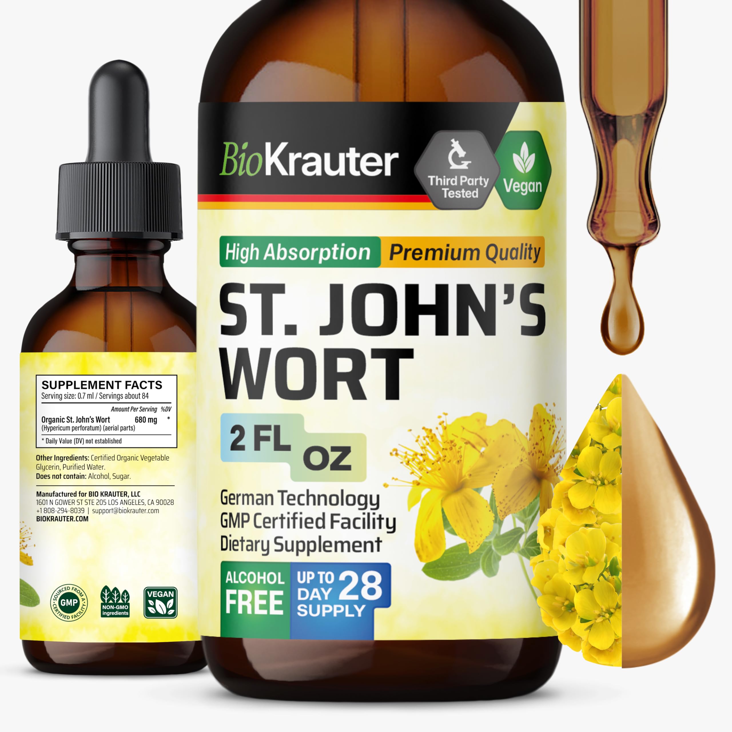 BIO KRAUTER St John's Wort Tincture bottle front