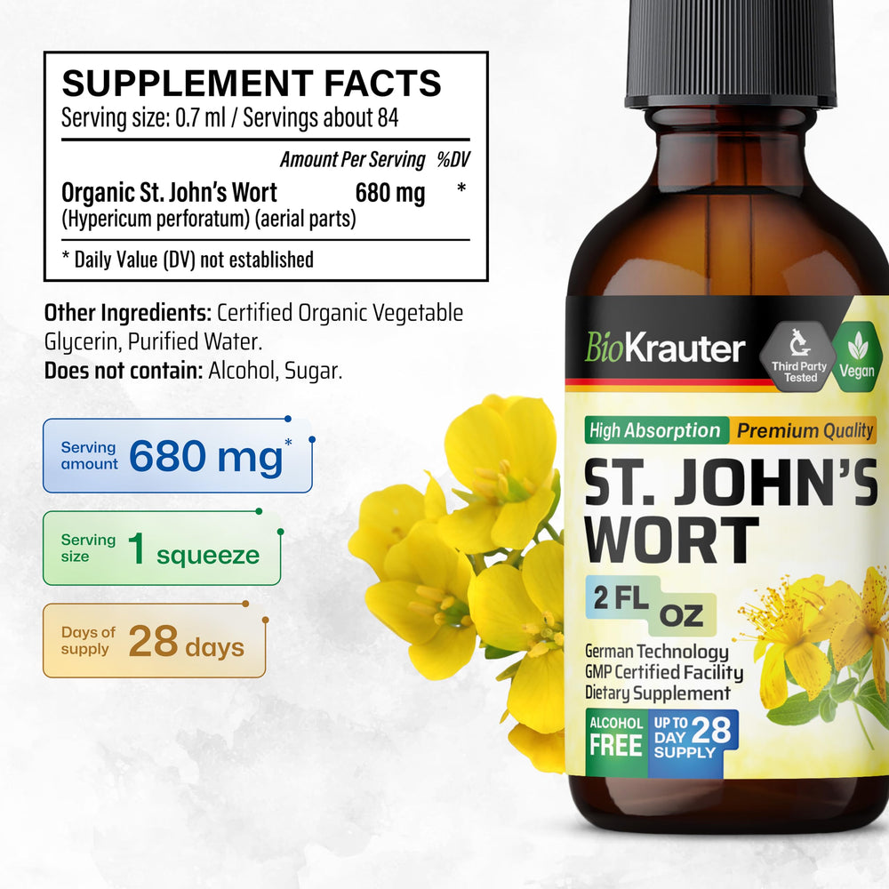 Ingredients: water, glycerin, St. John's Wort