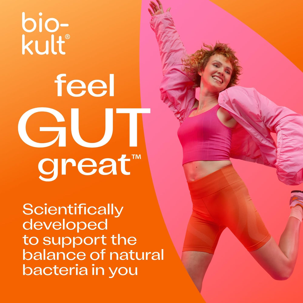 Non-GMO and gluten-free icons on Bio-Kult packaging