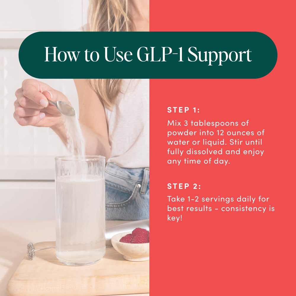 Bio.me GLP-1 Support prepared drink in a glass for on-the-go energy