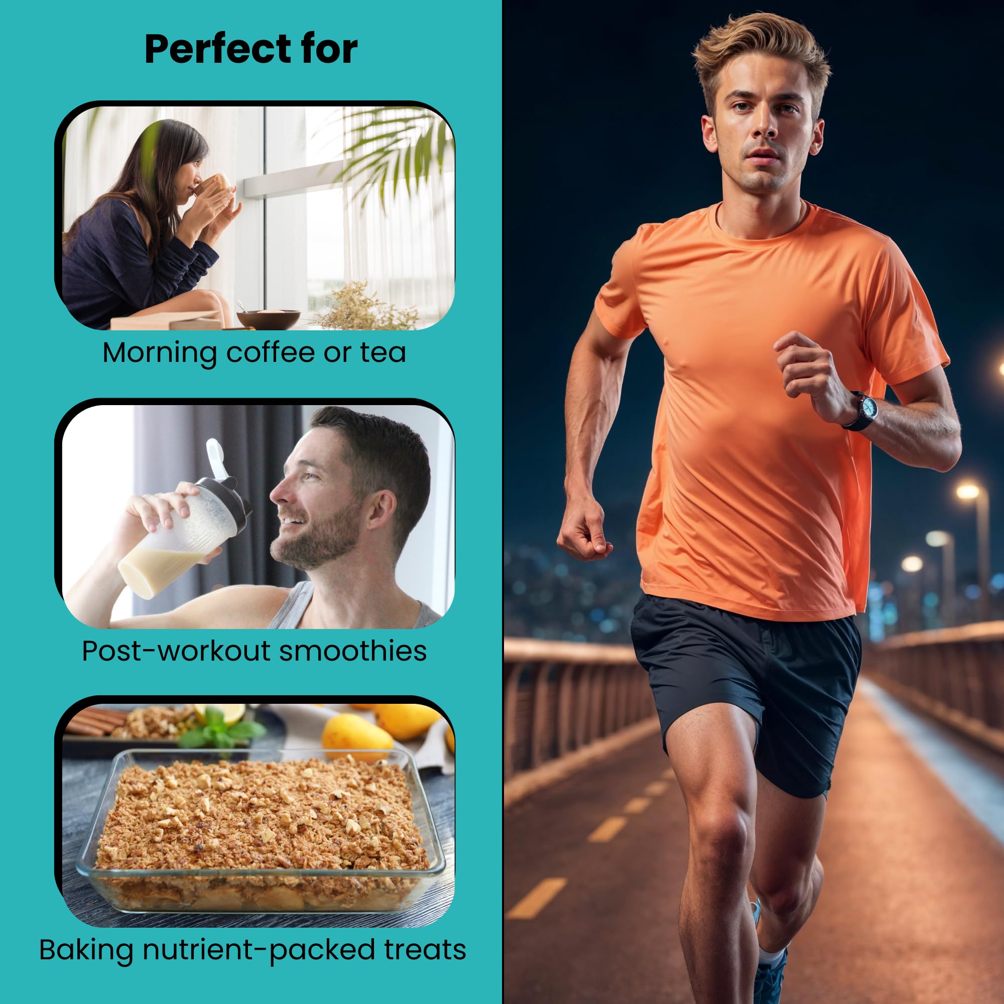 Collagen powder used in baking and recipes