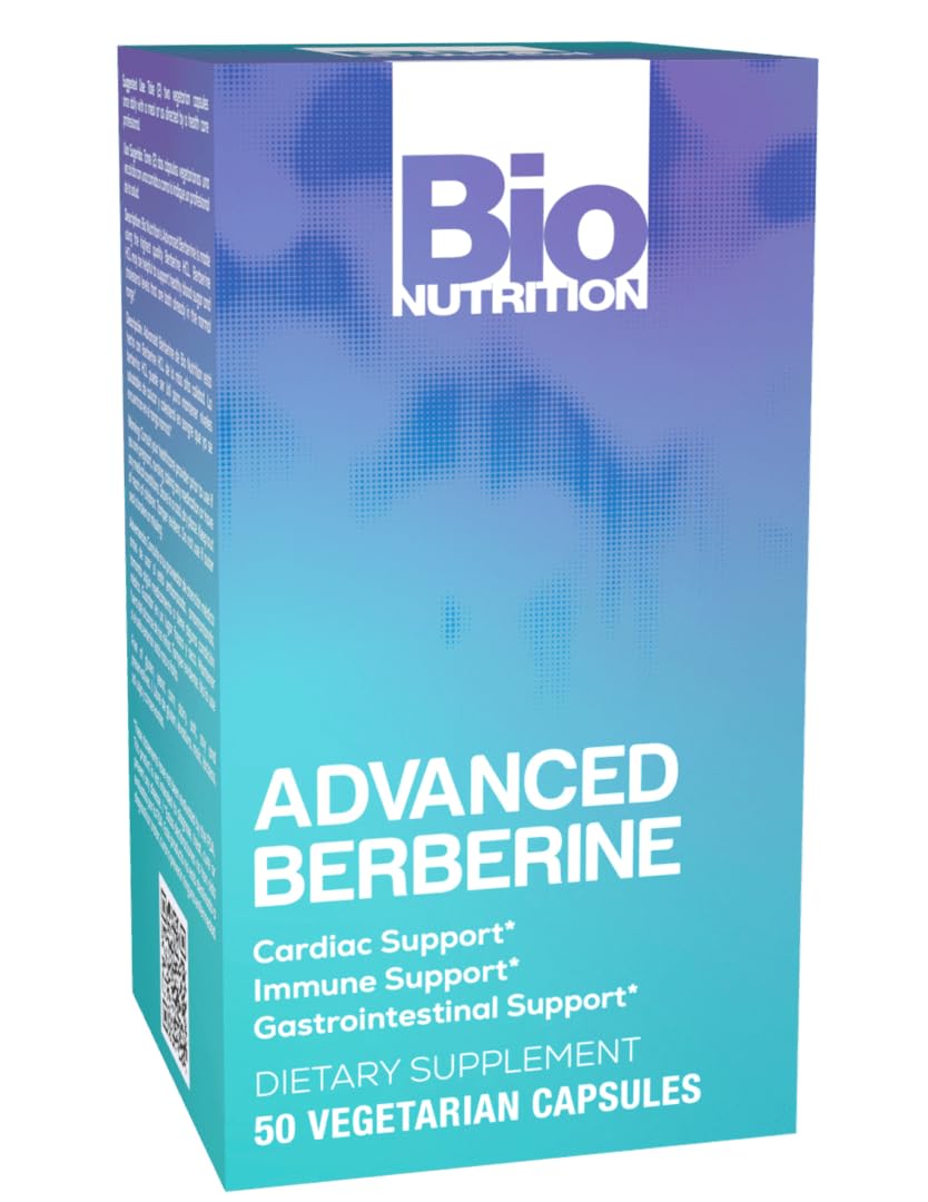 Bio Nutrition Advanced Berberine 50 Vegetarian Capsules bottle with label