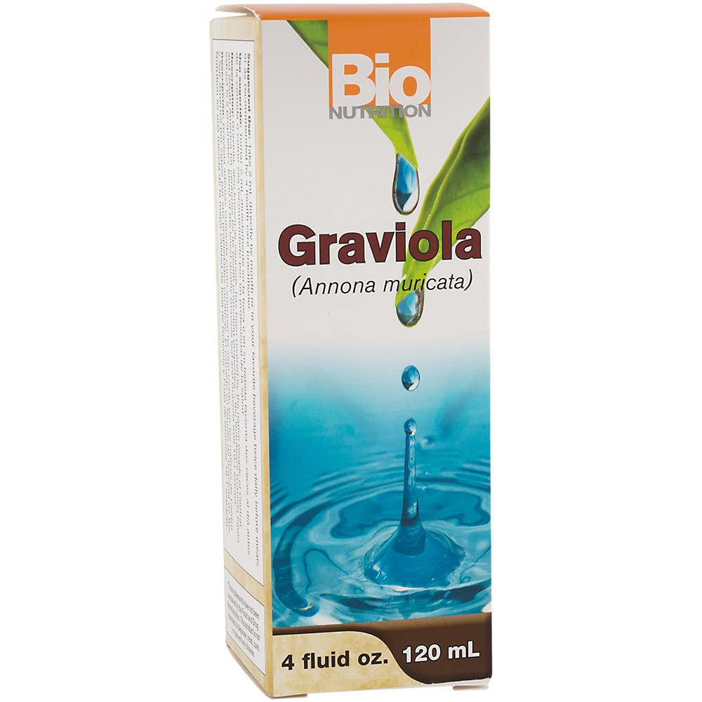 Authentic Italian packaging for Bio Nutrition Graviola liquid extract