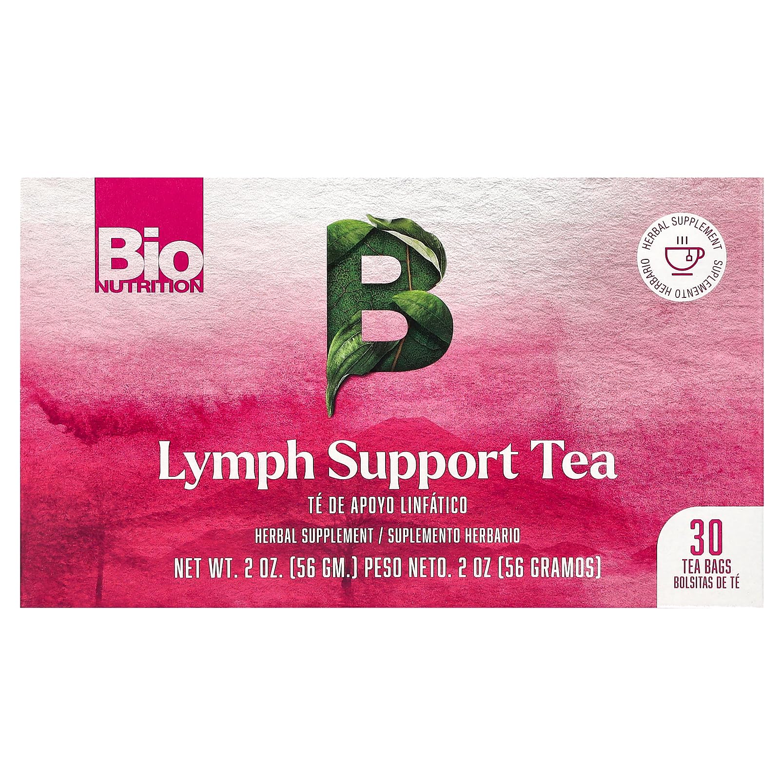 Bio Nutrition Lymph Support Tea box with 30 tea bags