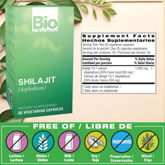 Shilajit (Asphaltum) 60 capsules 500 mg each close-up