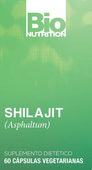 Bio Nutrition Shilajit capsules arranged on white background