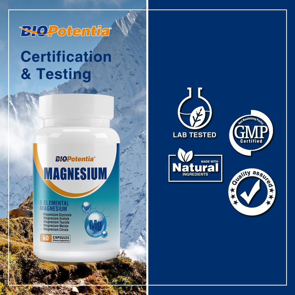 Formulation showing Glycinate, Citrate, Malate, Taurate, and Orotate