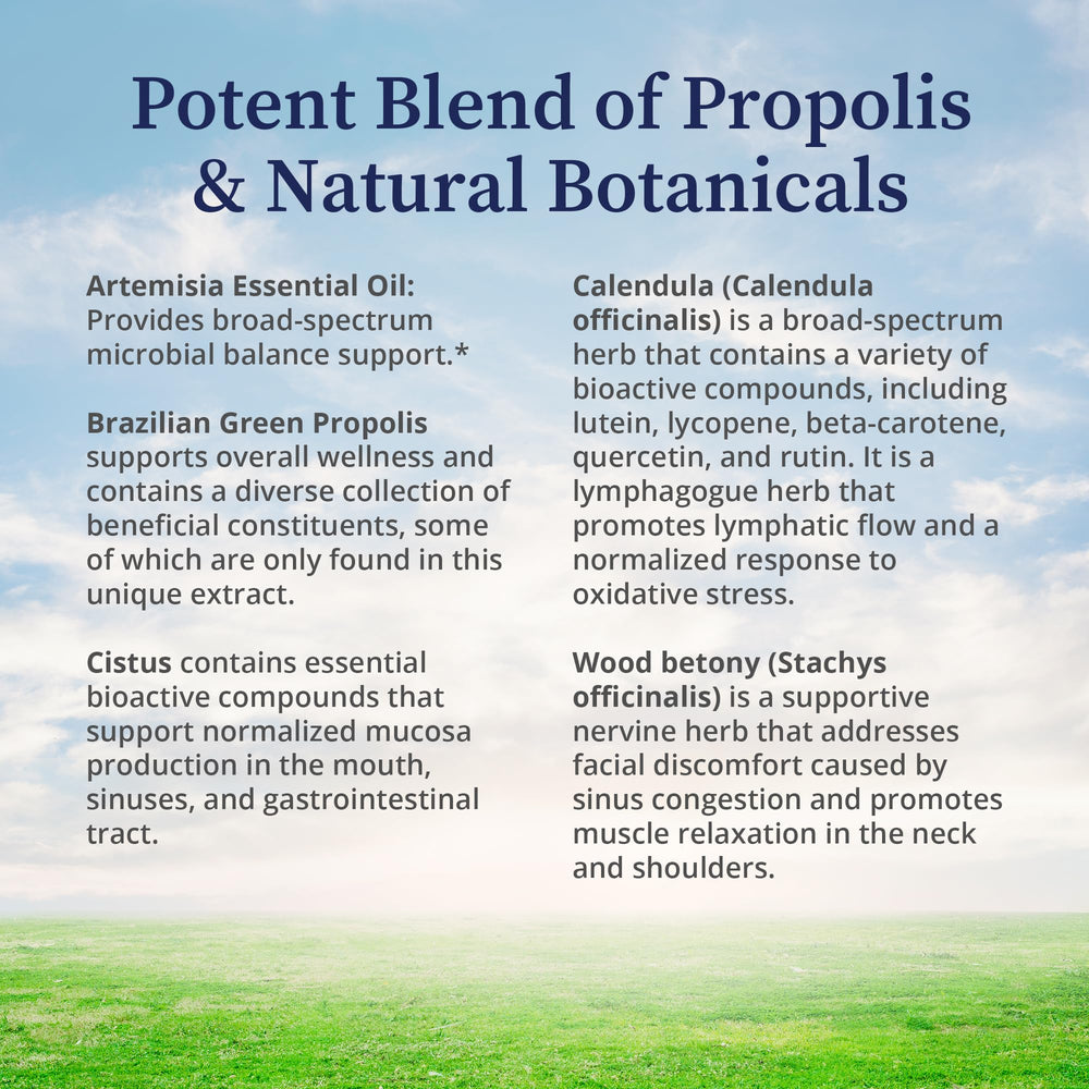 Application of BioPure Propolis Throat Spray in the mouth
