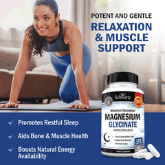 Close-up of Ultra Pure Magnesium Glycinate 500mg mini capsules