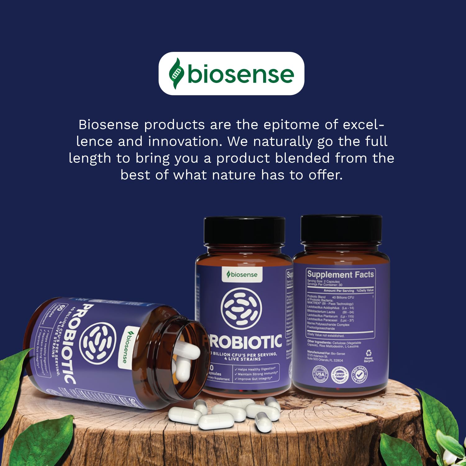 Lifestyle shot of an adult taking a probiotic capsule