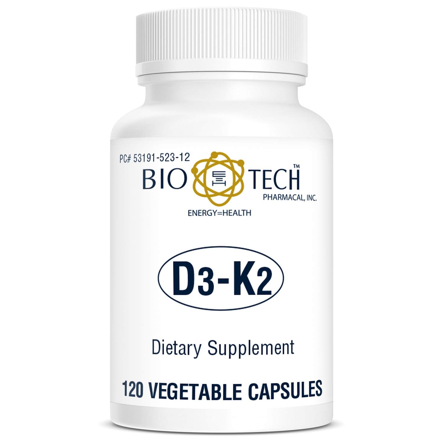 Bio-Tech D3-K2 120 Vegcaps ingredients panel