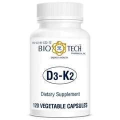 Bio-Tech D3-K2 120 Vegcaps ingredients panel