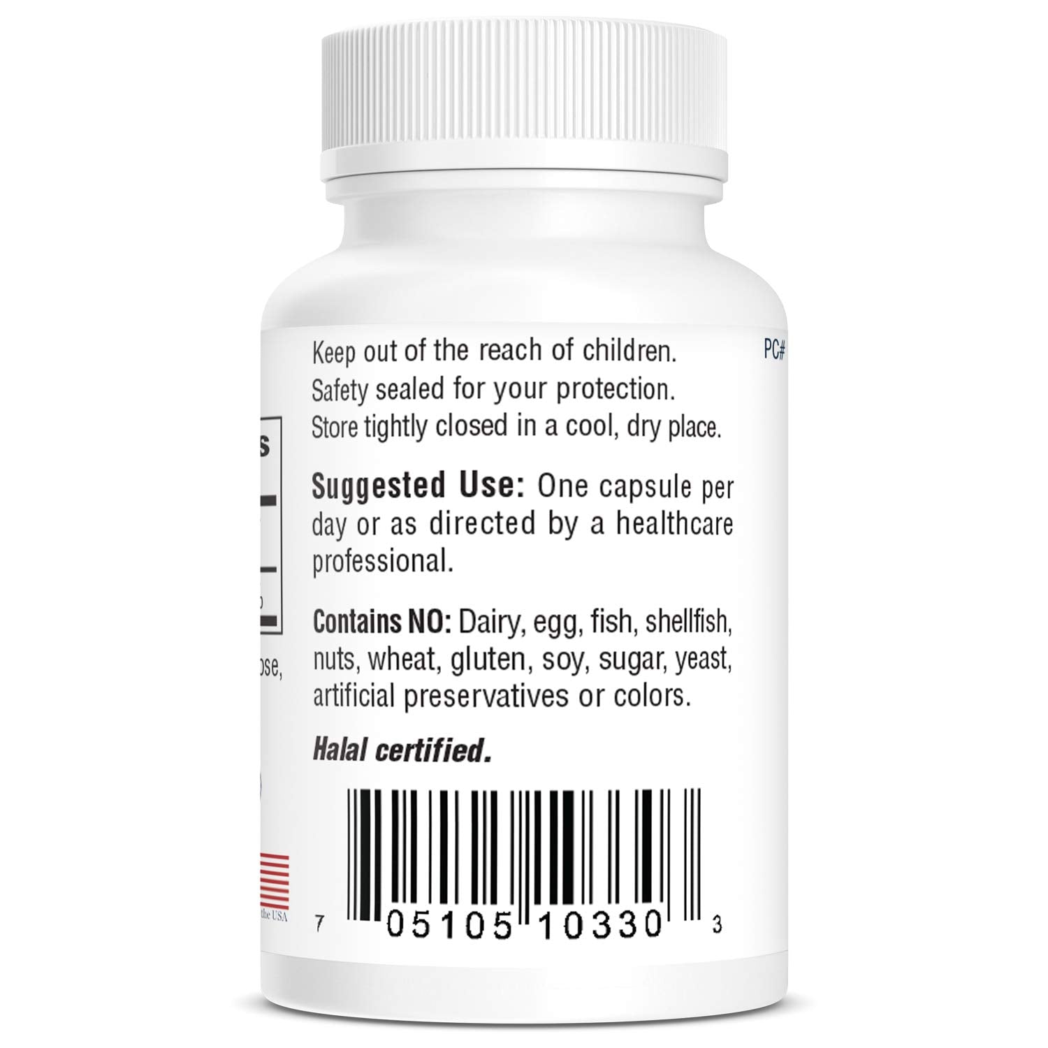 Ingredients: Folic Acid (20,000 mcg) on bottle